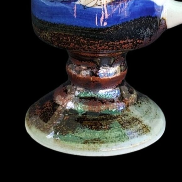 Otagiri Cup Ceramic Irish Coffee Demitasse Mug Seashell Sand Dollar 1970s - Picture 4 of 12